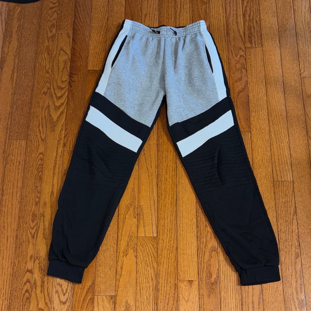 Kids Gray and Black Sweatpants